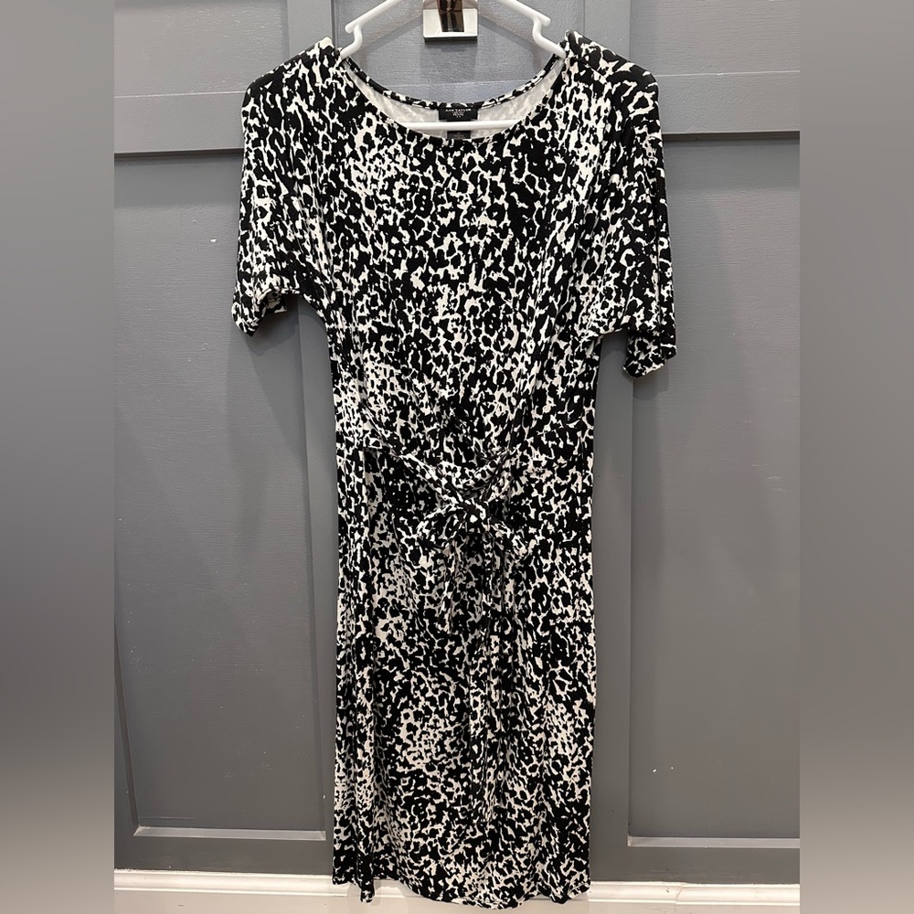 Ann Taylor Black and White Midi Dress